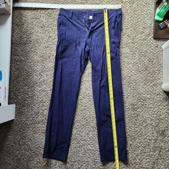 Lightweight, Navy, Linen Pants - Picture 1 of 7